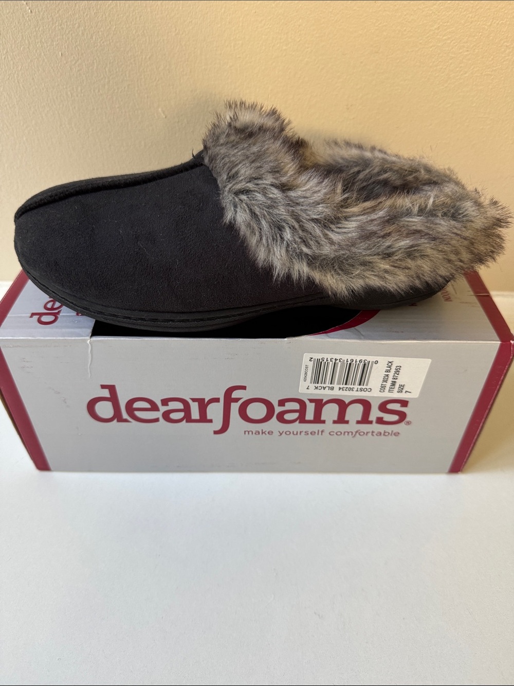 Dearfoams black women high density memory foam slippers Size 7 - Picture 5 of 6